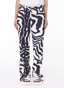 PANTS - LIGHT BLUE/GREEN BACKGROUND MULTICOL