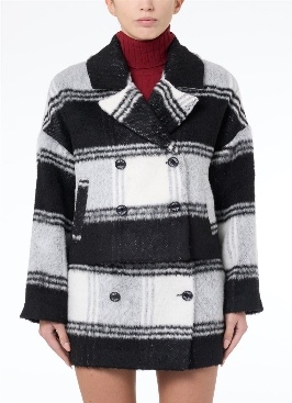 JACKET - GREY/ORANGE SQUARE