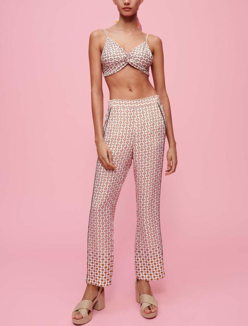 PANTS - TILES ECRU BACKGROUND