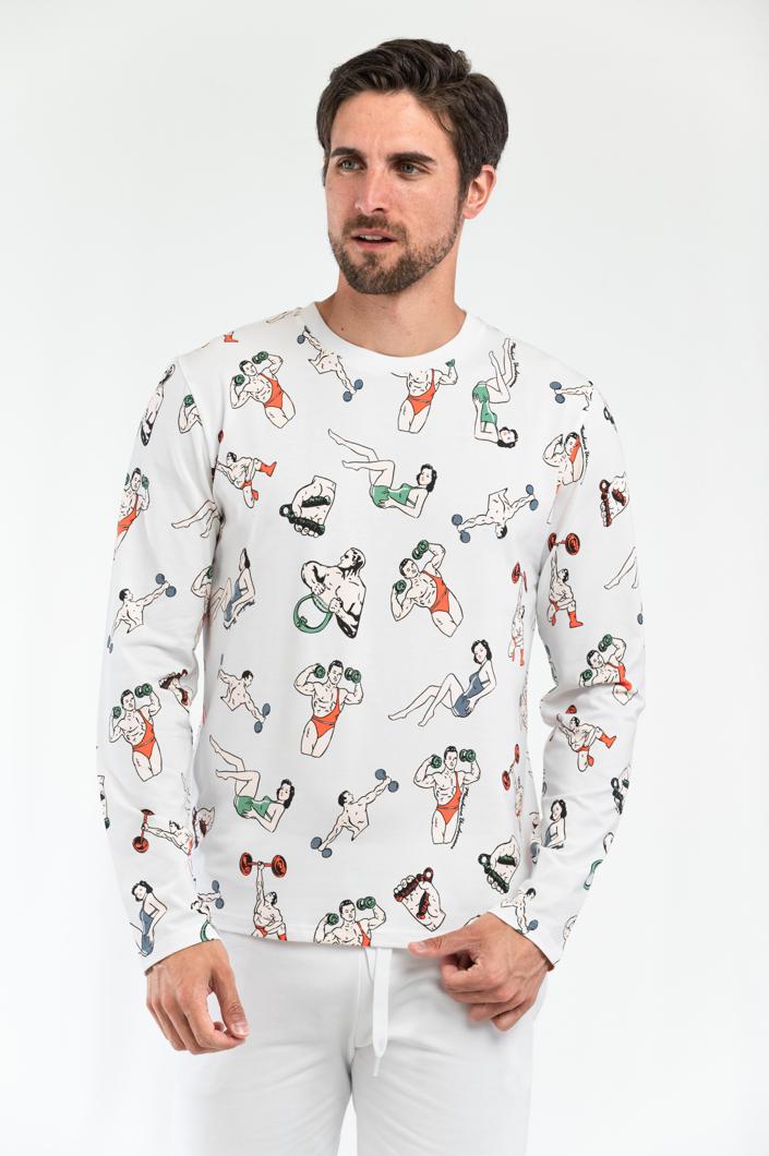 T-SHIRT LONG SLEEVE - WHITE FANTASY