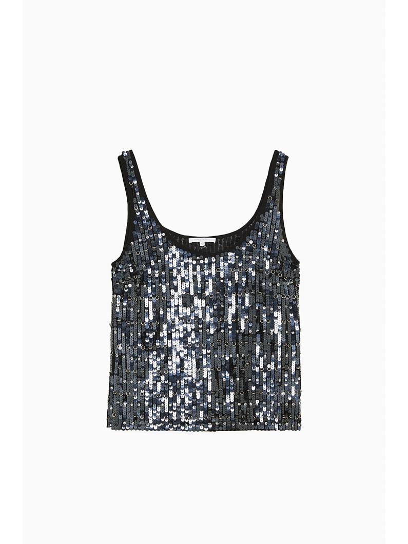 TOP - BLACK SEQUINS&SILVER