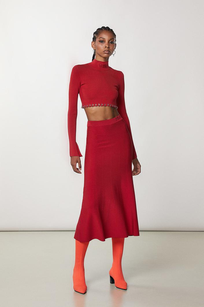 SKIRT - INFRAROUGE RED