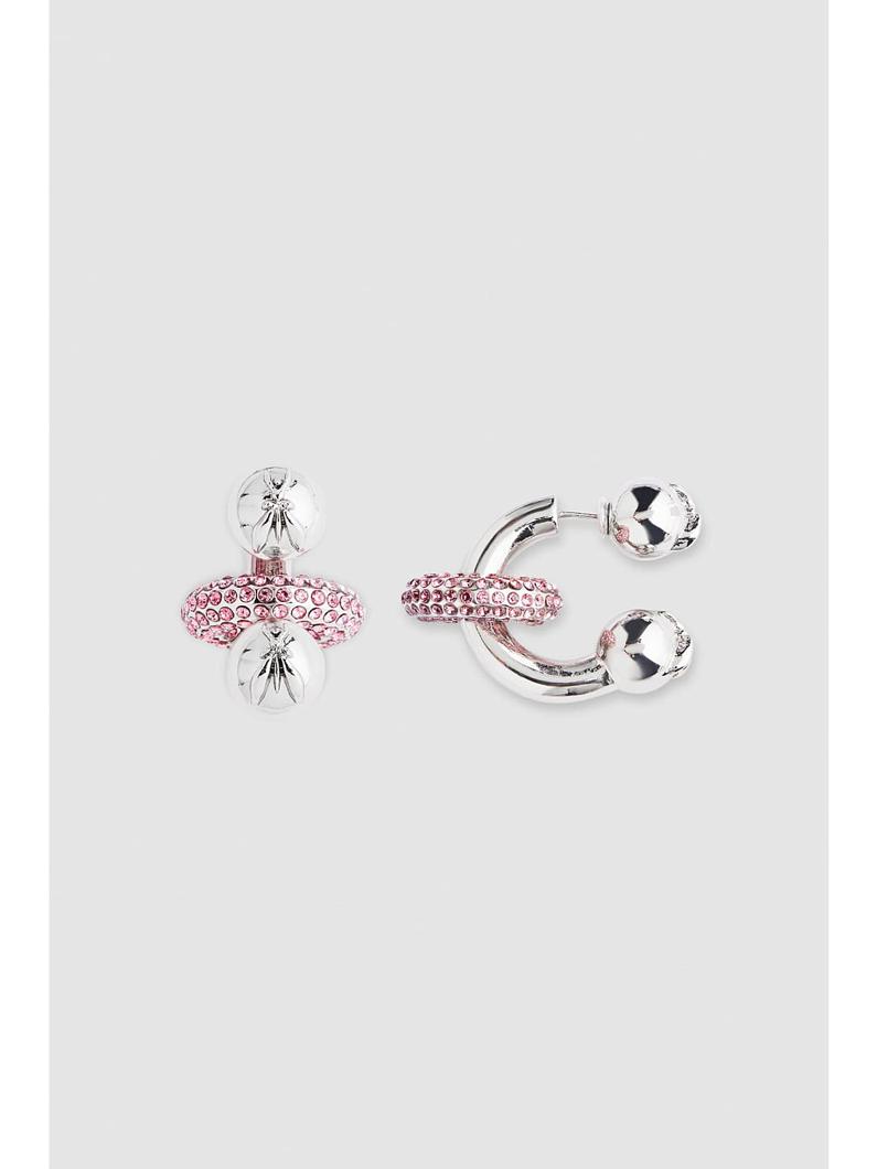 EARRINGS - ROSE/GREEN/CRYSTAL
