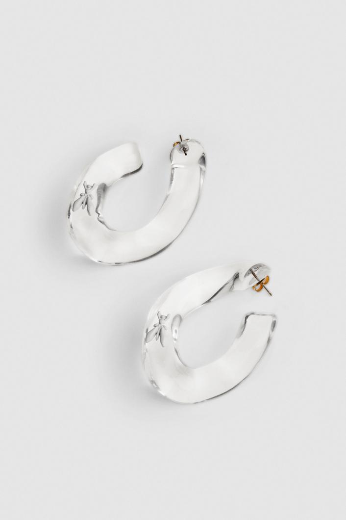 EARRINGS - TRASPARENT WHITE