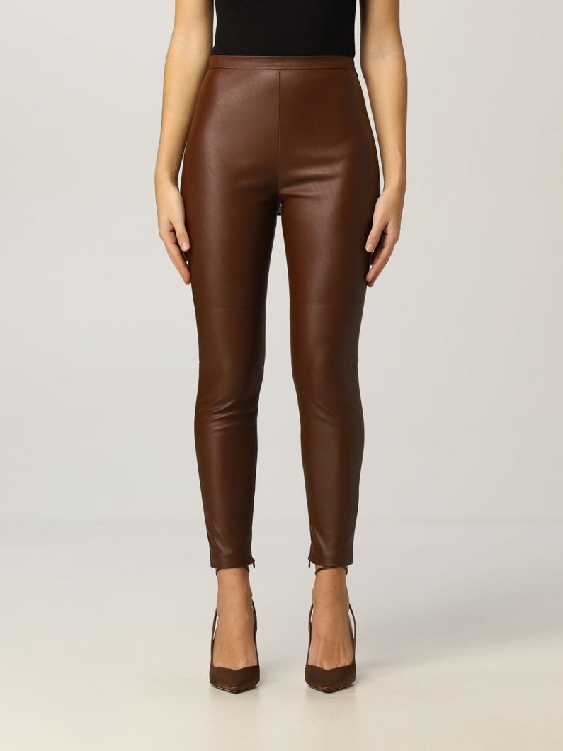 LEATHER PANTS - BORDEAUX