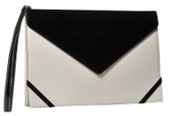 CLUTCH BAG - WHITE/BLACK