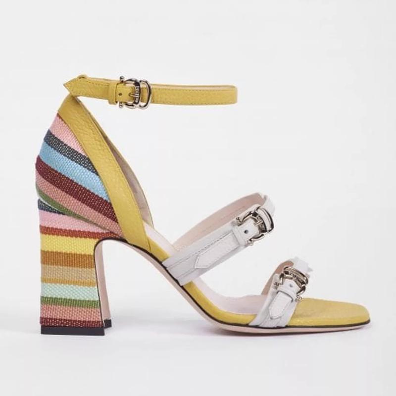 SANDALS - BEIGE/BLACK/OCEAN