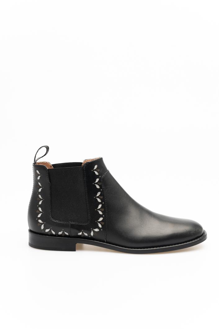 ANKLE BOOTS - BLACK/SILVER