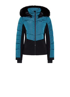DOWN JACKET - CUOIO CORDOVANO/NERO