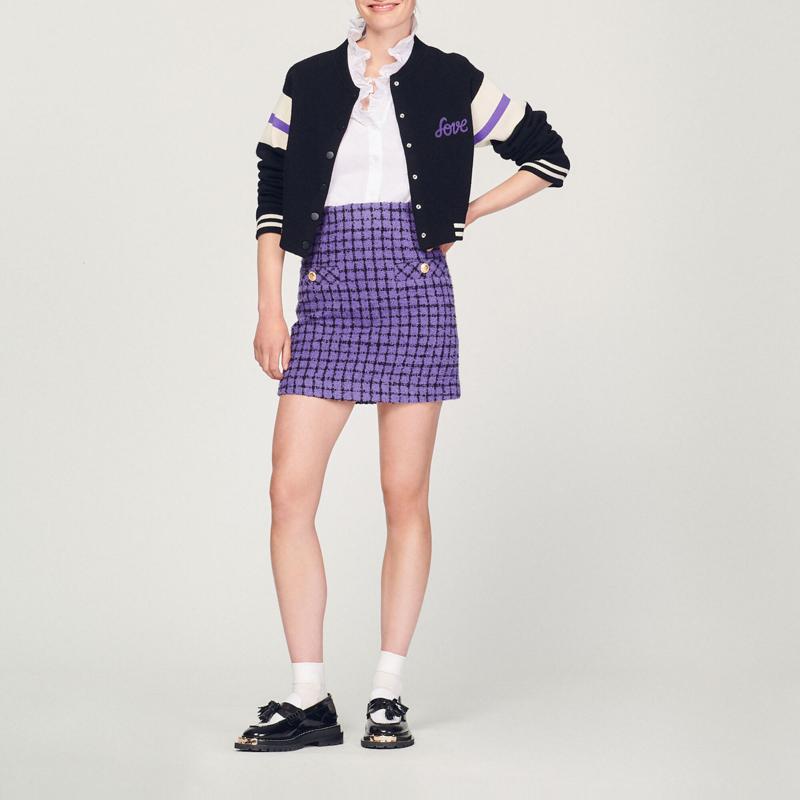 SKIRT - PURPLE / BLACK