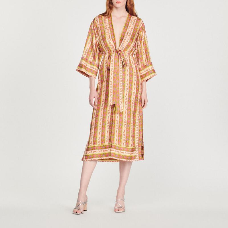 DRESS - GREEN / ORANGE