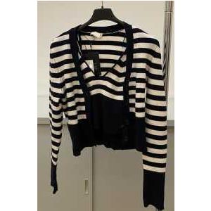 SET 2: TANK TOP + CARDIGAN - NERO