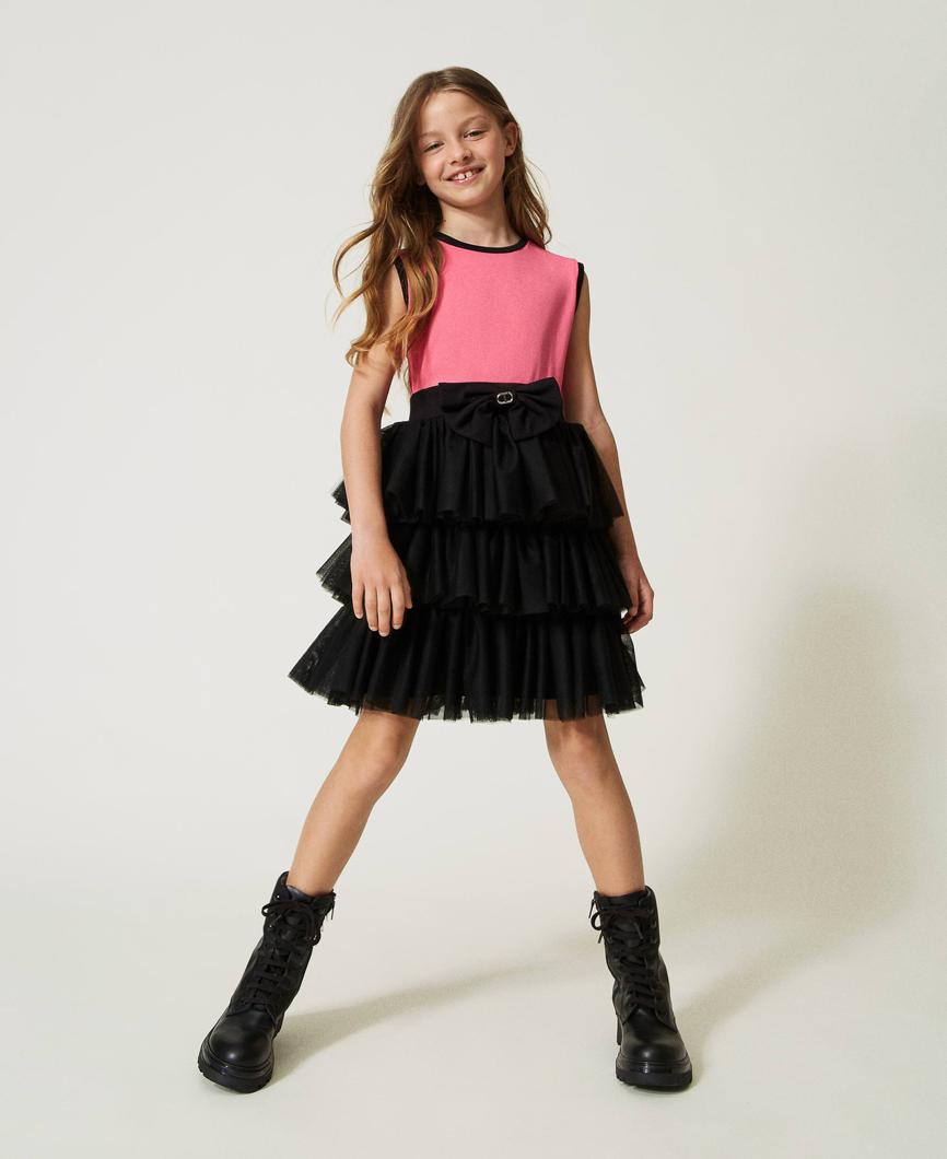 DRESS - BIC.PINK FLUO/NERO