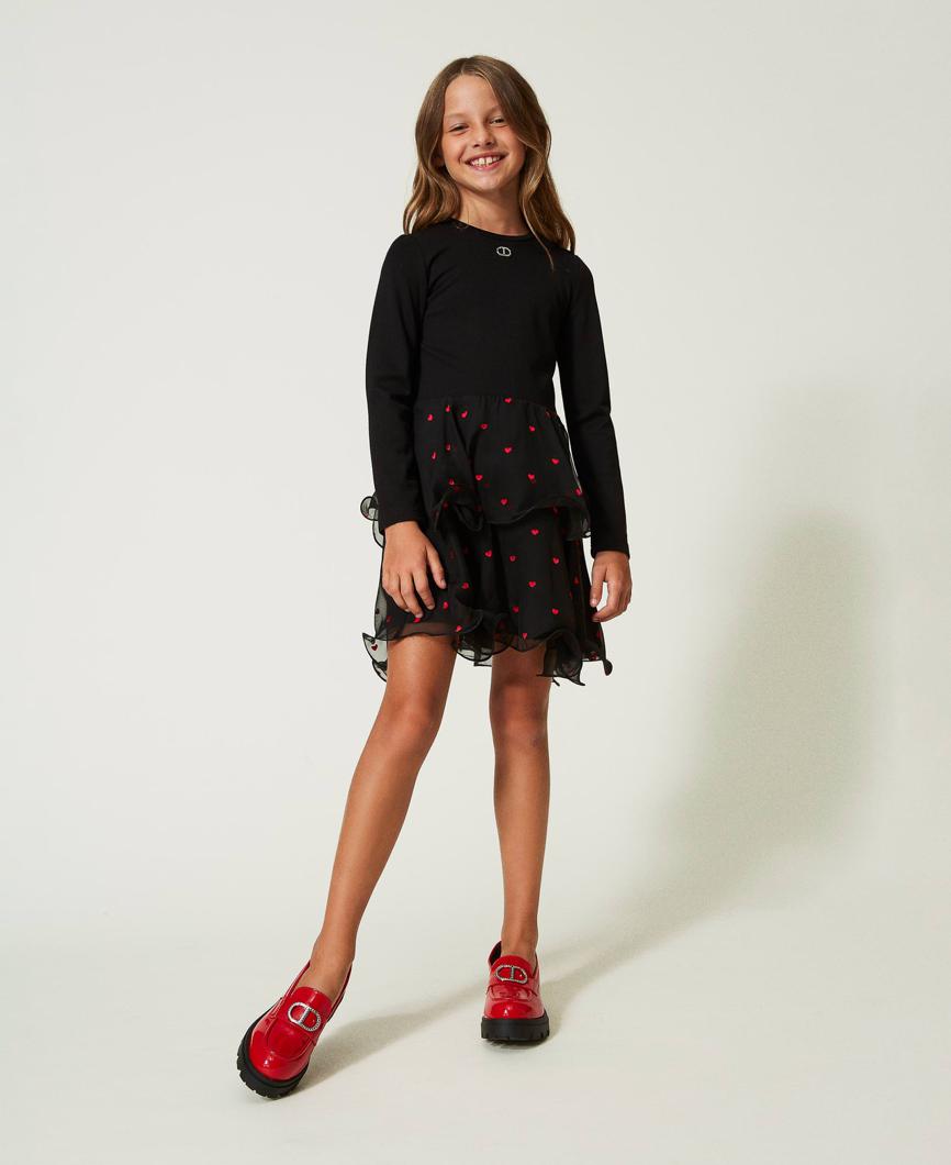 DRESS - RIC.CUORI NERO/ULTRA RED