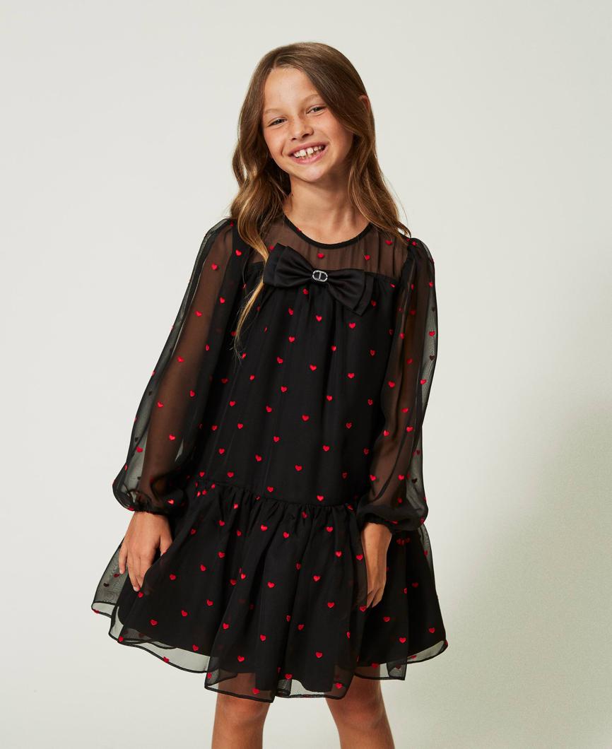 DRESS - RIC.CUORI NERO/ULTRA RED