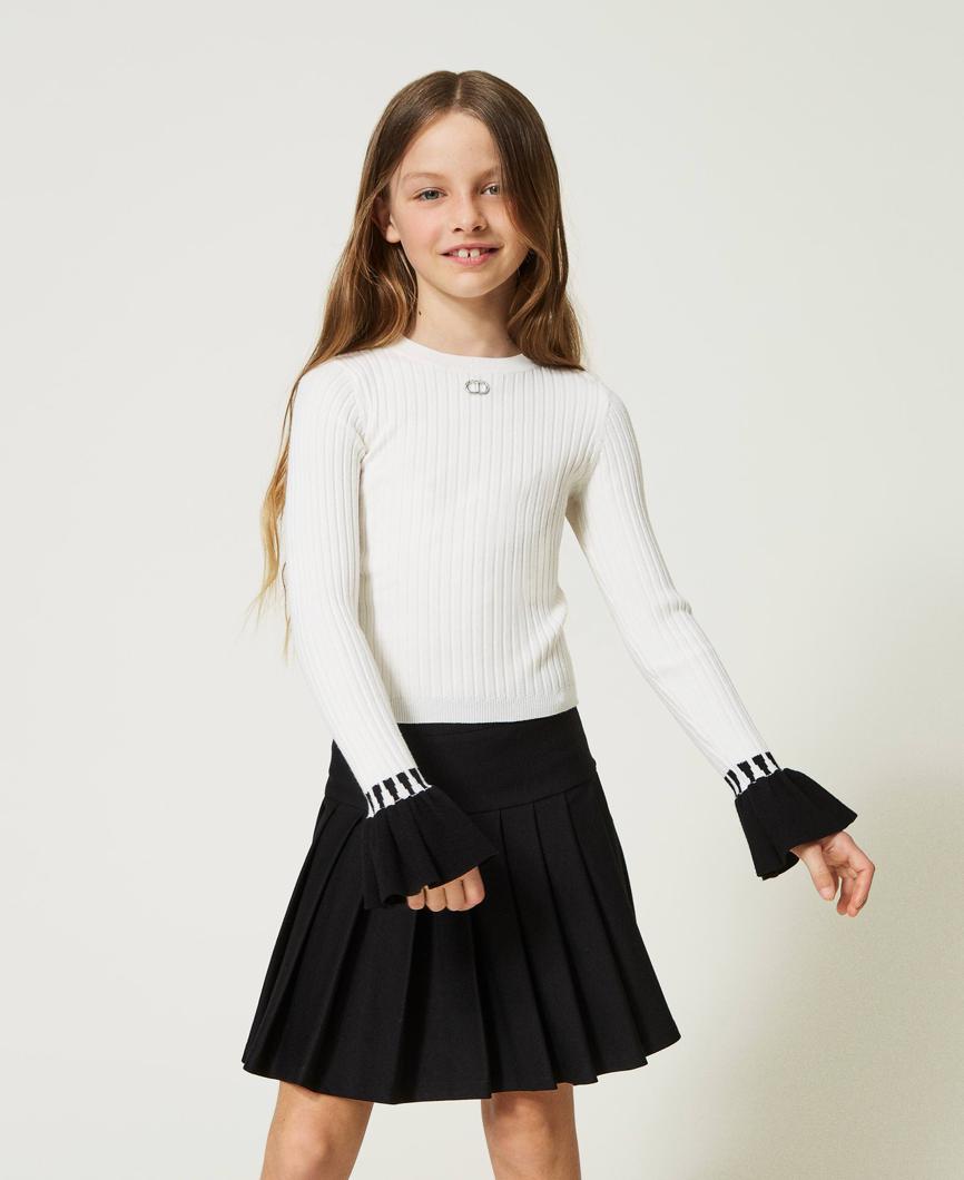 PULLOVER - BIC.OFF WHITE/NERO