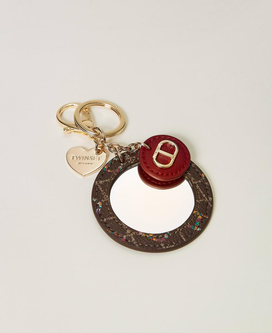 KEYCHAIN - OVAL T FLOWERS TESTA DI M