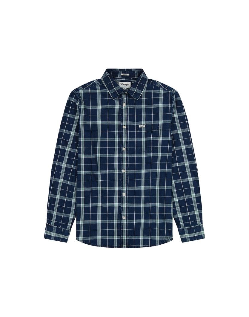 SHIRT LONG SLEEVE - GREEN INDIGO